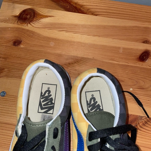 Vans Old Skool Shoes Sneakers - Checker Purple Yellow -Sz 4 Men & Sz 5.5 Women - Picture 5 of 5